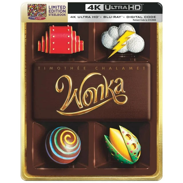 Wonka Steelbook (Walmart Exclusive) (4K Ultra HD + Blu-ray + Digital Copy)