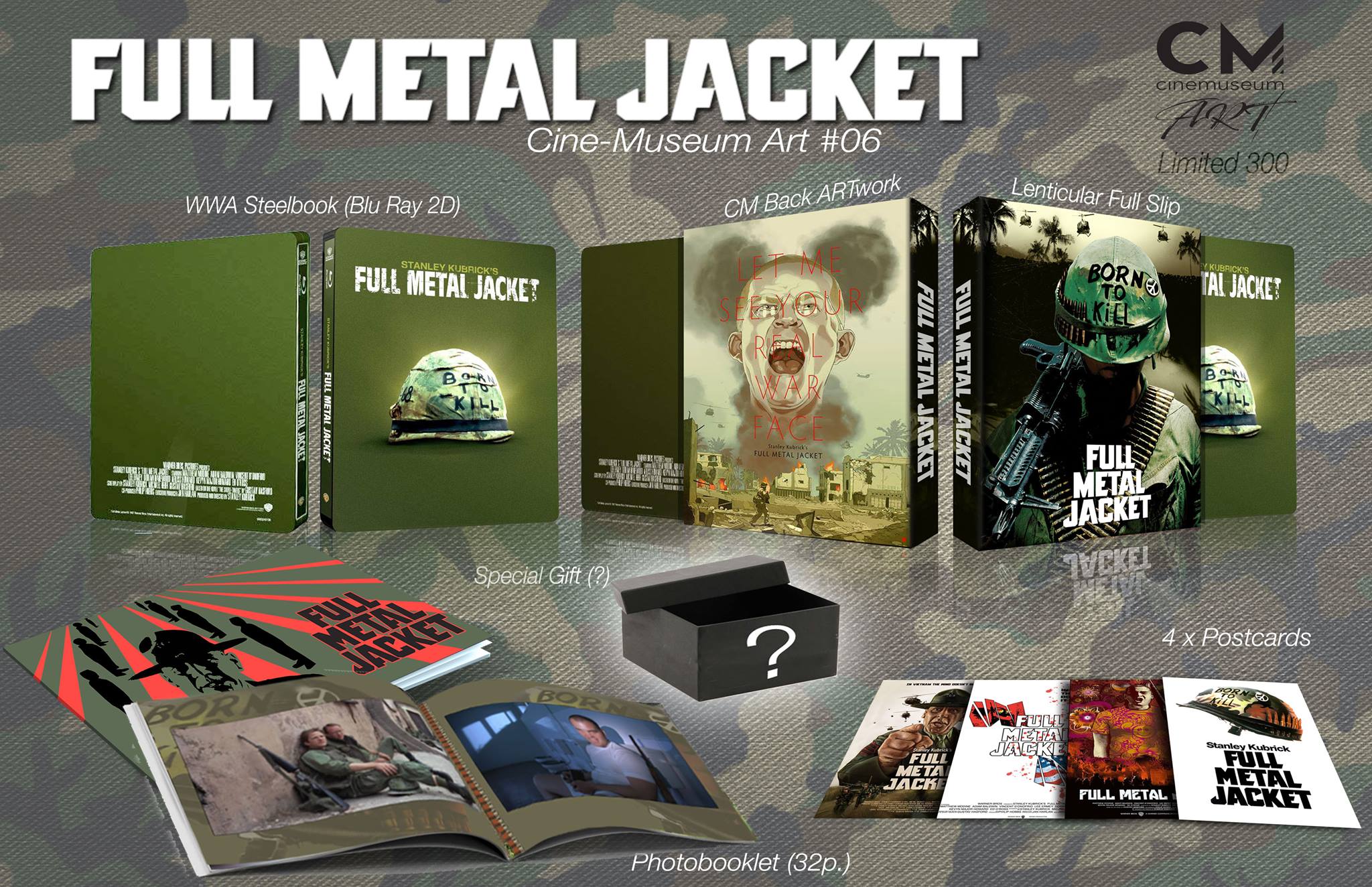 Full Metal Jacket Cinemusem CMA#06 Blu-ray Steelbook Lenticular Full Slip