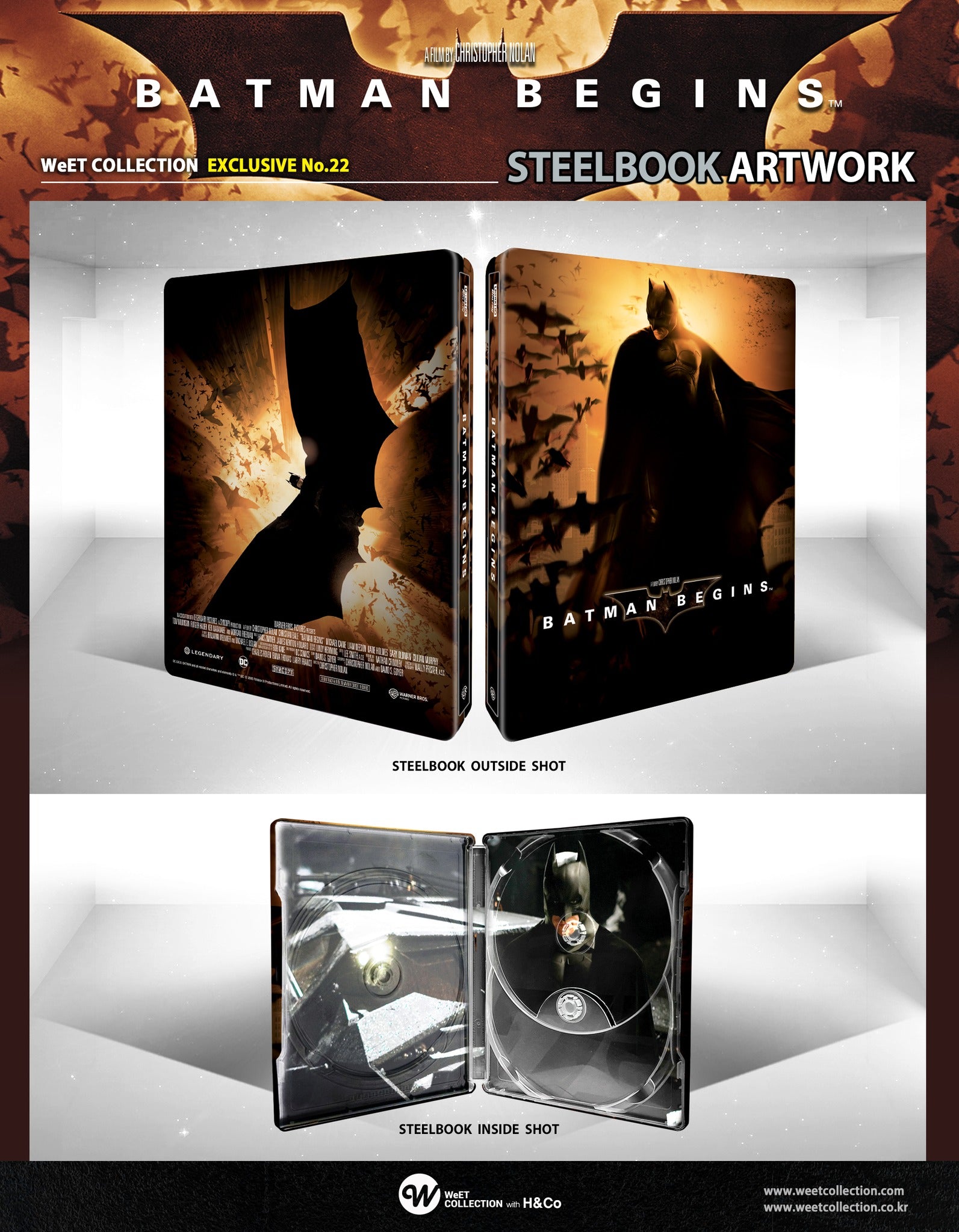 Popular Batman Begins Blufans Full Slip Blu-ray Steelbook New Sealed