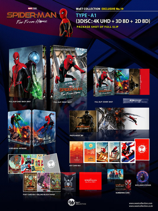 Spider-Man : Far From Home 4K+2D+3D Steelbook WeET Collection Exclusive #19 Full Slip A1 - PREORDER