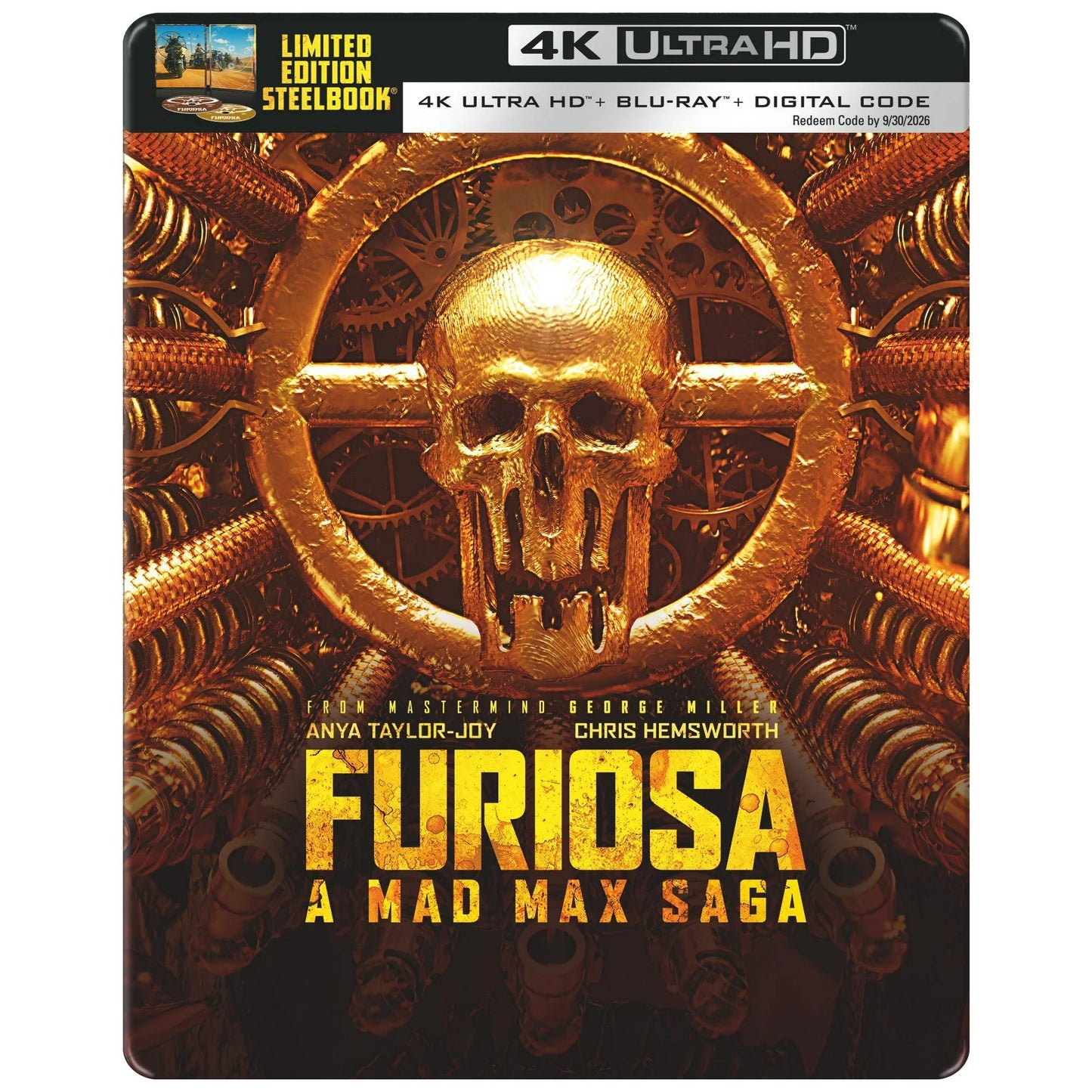 Furiosa: A Mad Max Saga Steelbook (4K Ultra HD + Blu-ray + Digital)