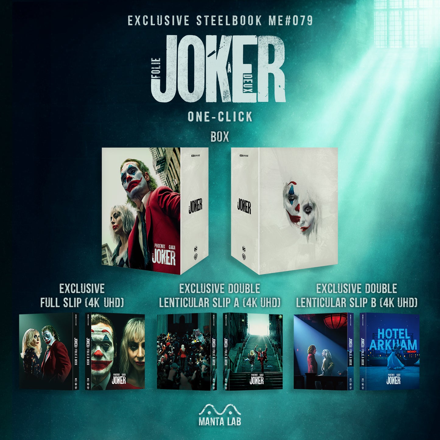 Joker: Folie à Deux 4K Blu-ray Steelbook Manta Lab Exclusive ME#79 One Click Box Set - PREORDER