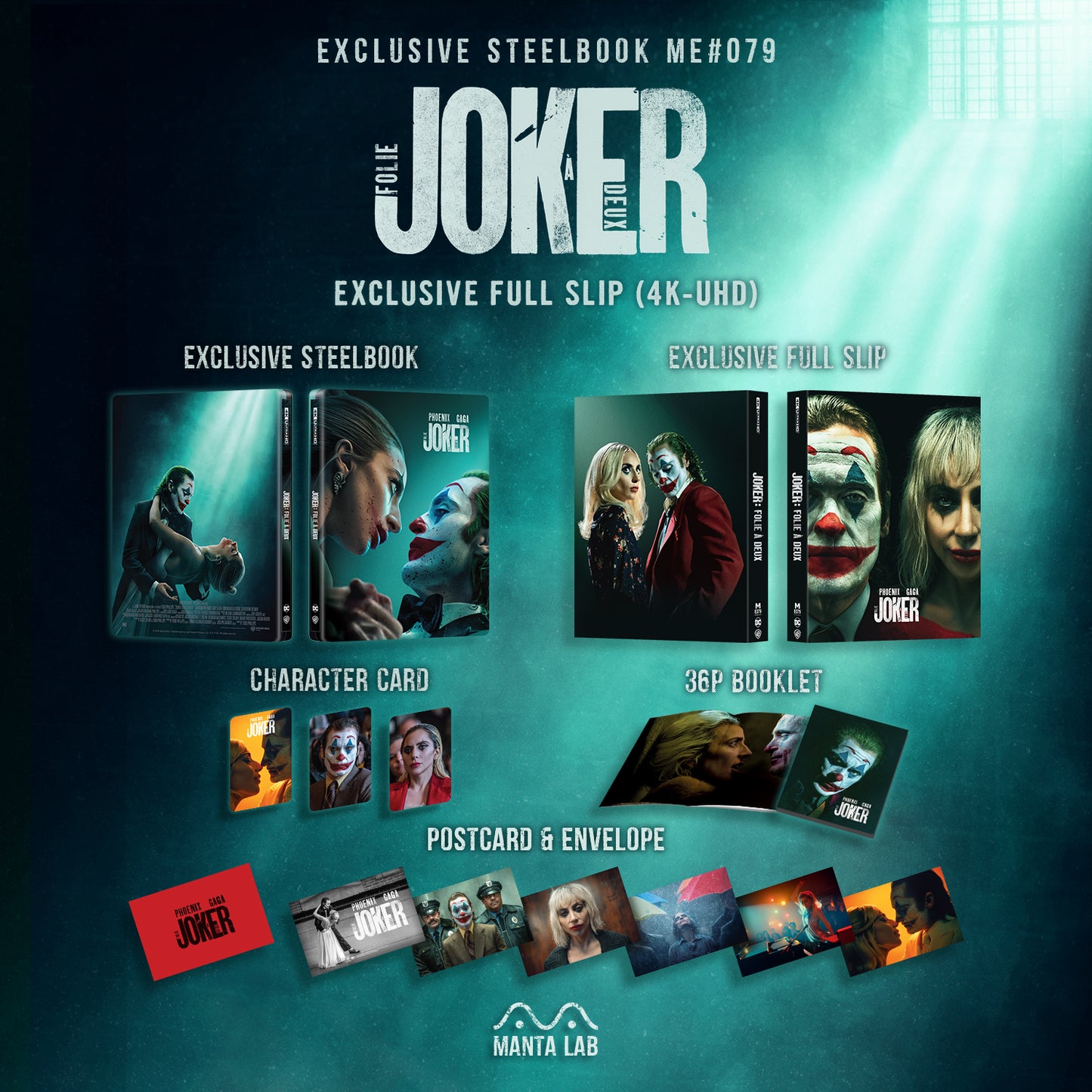 Joker: Folie à Deux 4K Blu-ray Steelbook Manta Lab Exclusive ME#79 Full Slip - PREORDER