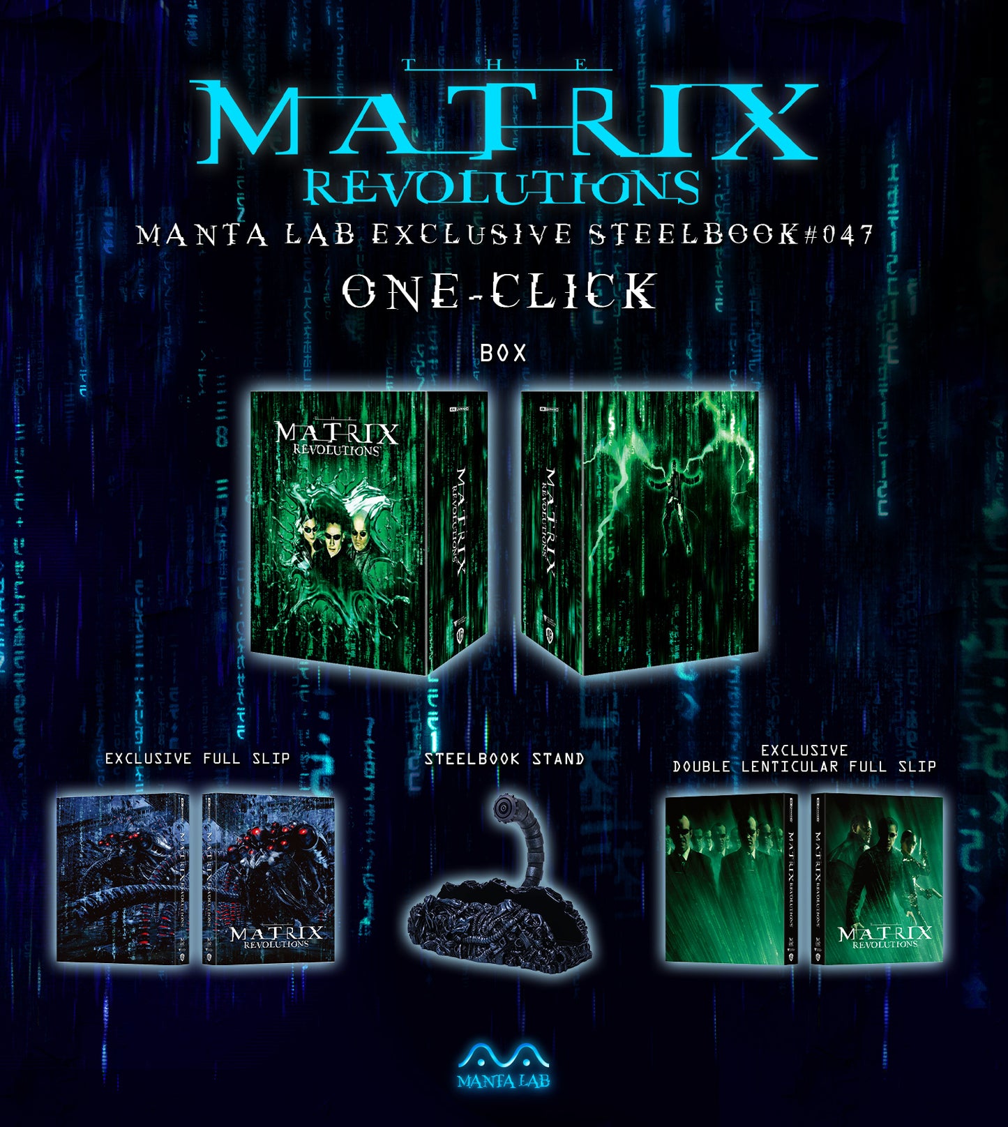 The Matrix Revolutions 4K Blu-ray Steelbook Manta Lab Exclusive ME#47 HDN GB Pre-Order One Click