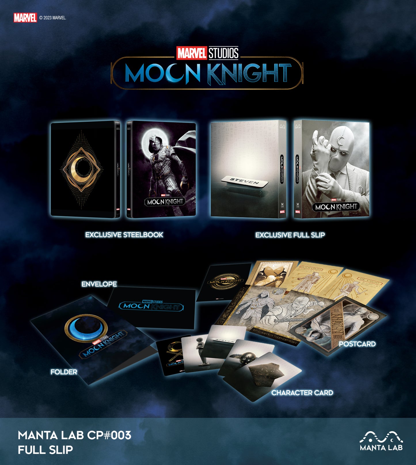 Moon Knight Steelbook Manta Lab MCP#003 Full Slip (Discless)