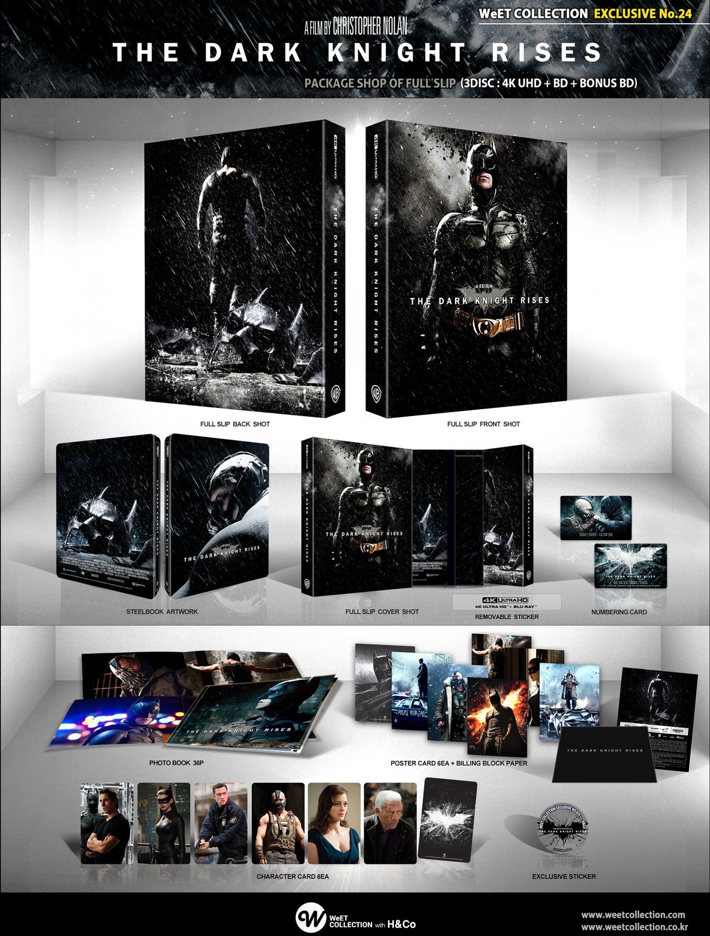 The Dark Knight Trilogy 4K+2D Blu-ray Steelbook WeET Collection Exclusive #22,23,24 6 Editions One Click Box - Numbered 700/700