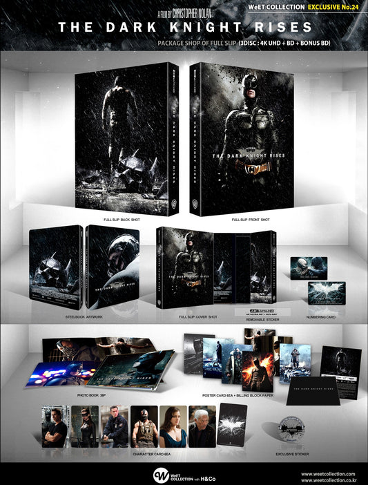 The Dark Knight Rises 4K+2D Blu-ray Steelbook WeET Collection Exclusive #24 Full Slip - PREORDER