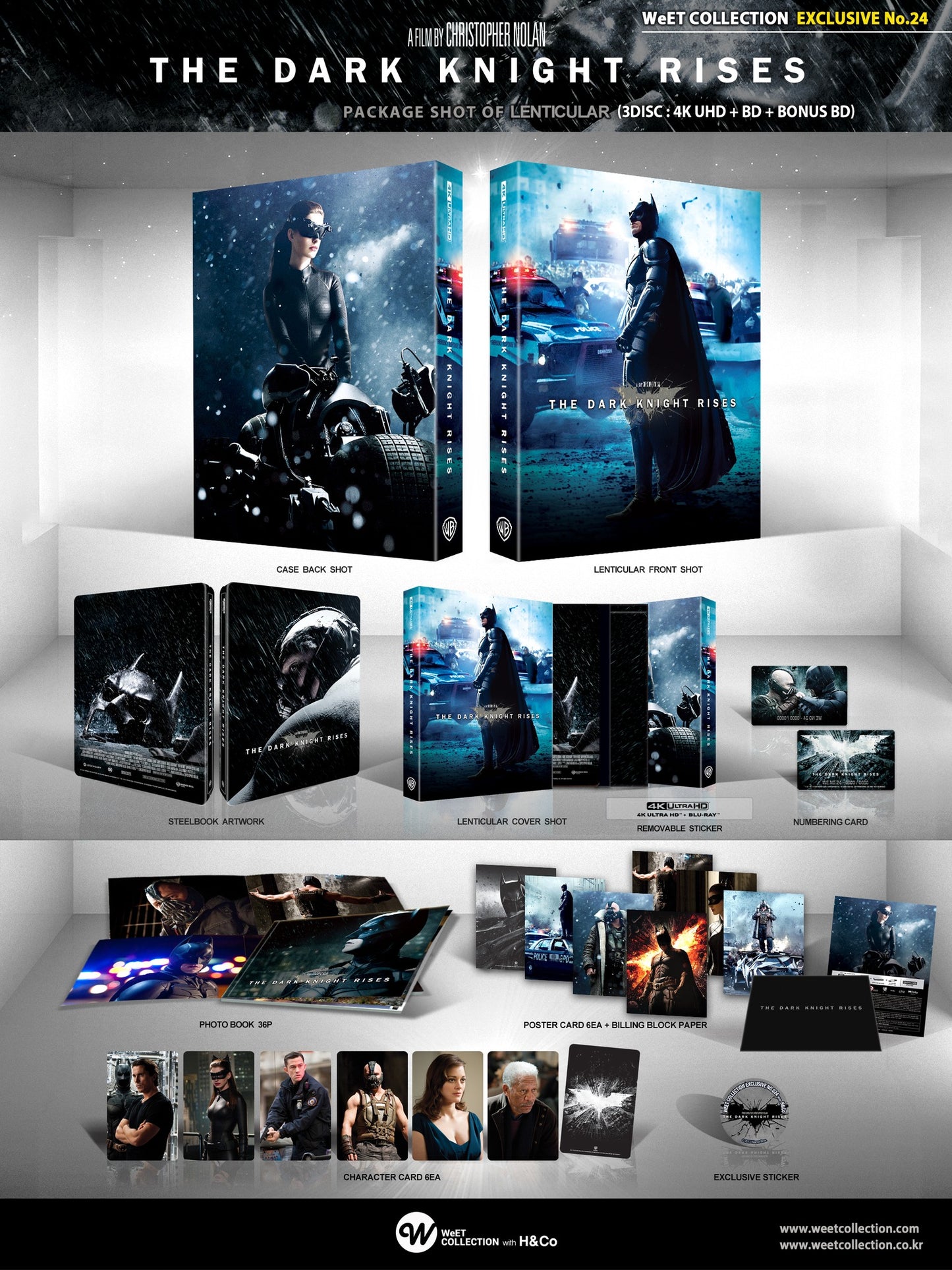 The Dark Knight Trilogy 4K+2D Blu-ray Steelbook WeET Collection Exclusive #22,23,24 6 Editions One Click Box - Numbered 700/700