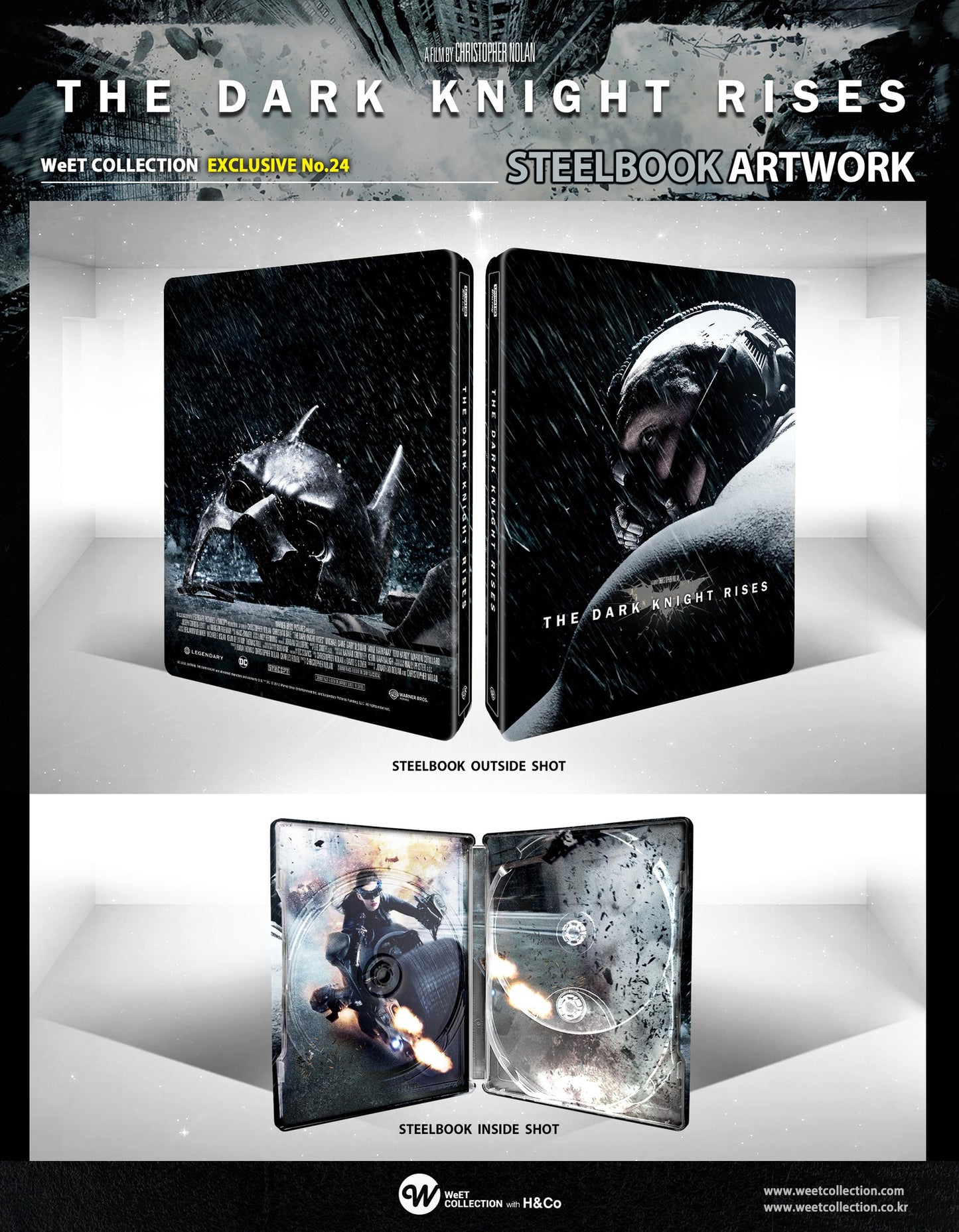 The Dark Knight Trilogy 4K+2D Blu-ray Steelbook WeET Collection Exclusive #22,23,24 Lenticular Slip Set - PREORDER