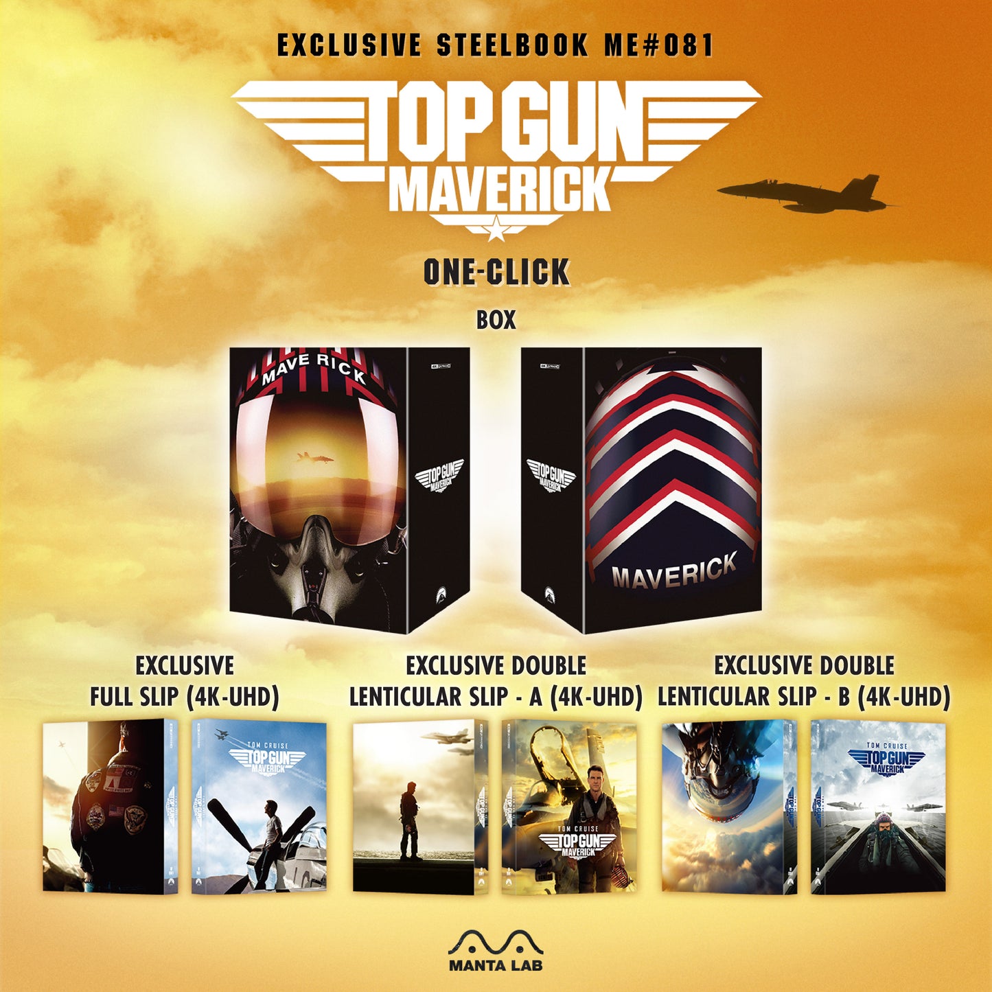 Top Gun: Maverick 4K Blu-ray Steelbook Manta Lab Exclusive ME#81 One Click Box Set - PREORDER