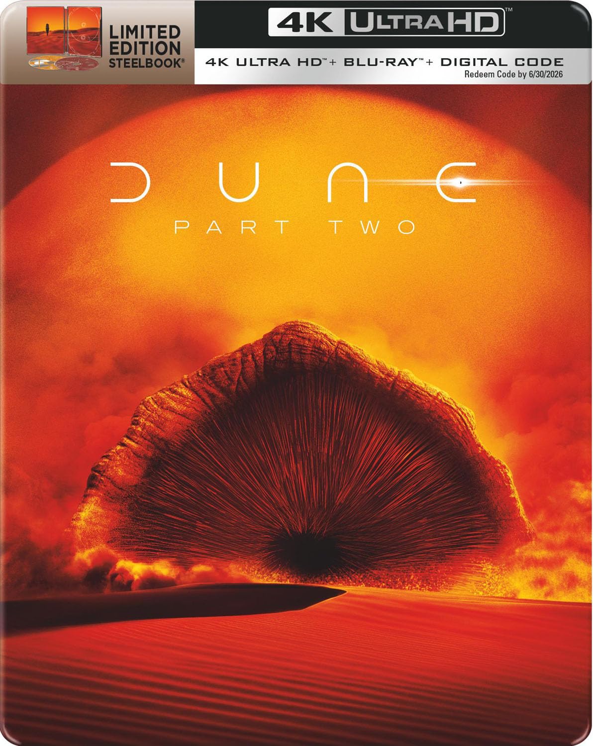 Dune: Part Two Steelbook (4K UHD + Blu-ray + Digital Copy)