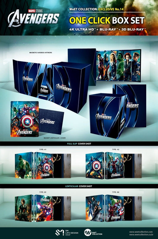 Avengers 4K+2D+3D Blu-ray SteelBook WeET Collection Exclusive #14 Box Set