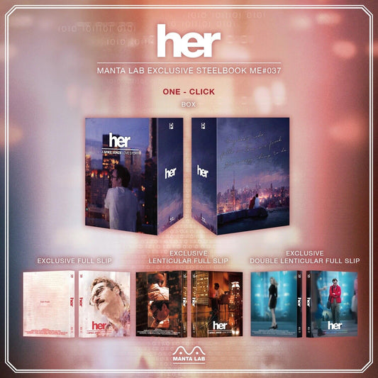 HER Blu-ray Steelbook Manta Lab Exclusive ME#37 One Click Box Set