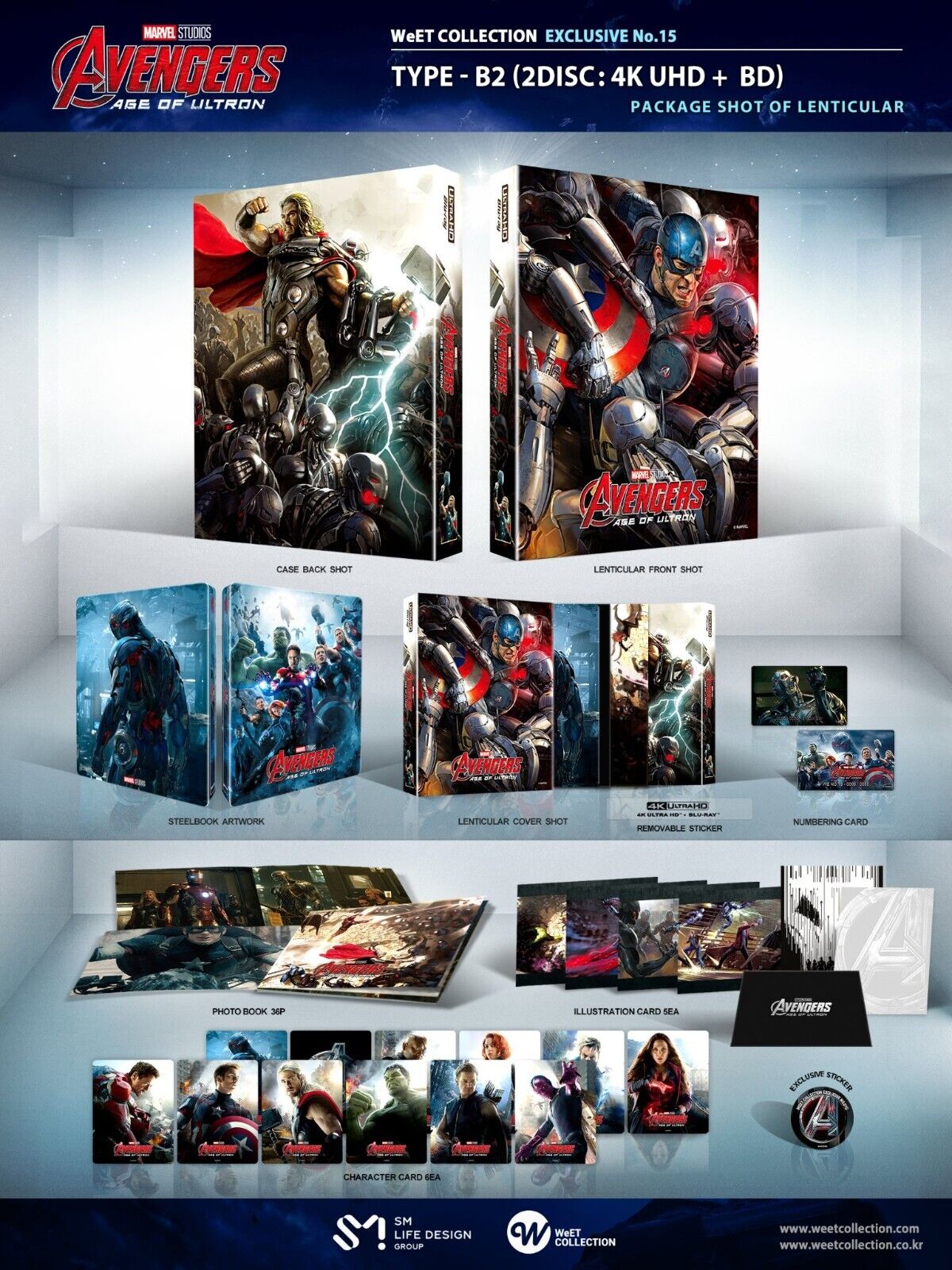 Avengers: Age of Ultron 4K+2D+3D Blu-ray SteelBook WeET Collection Exc