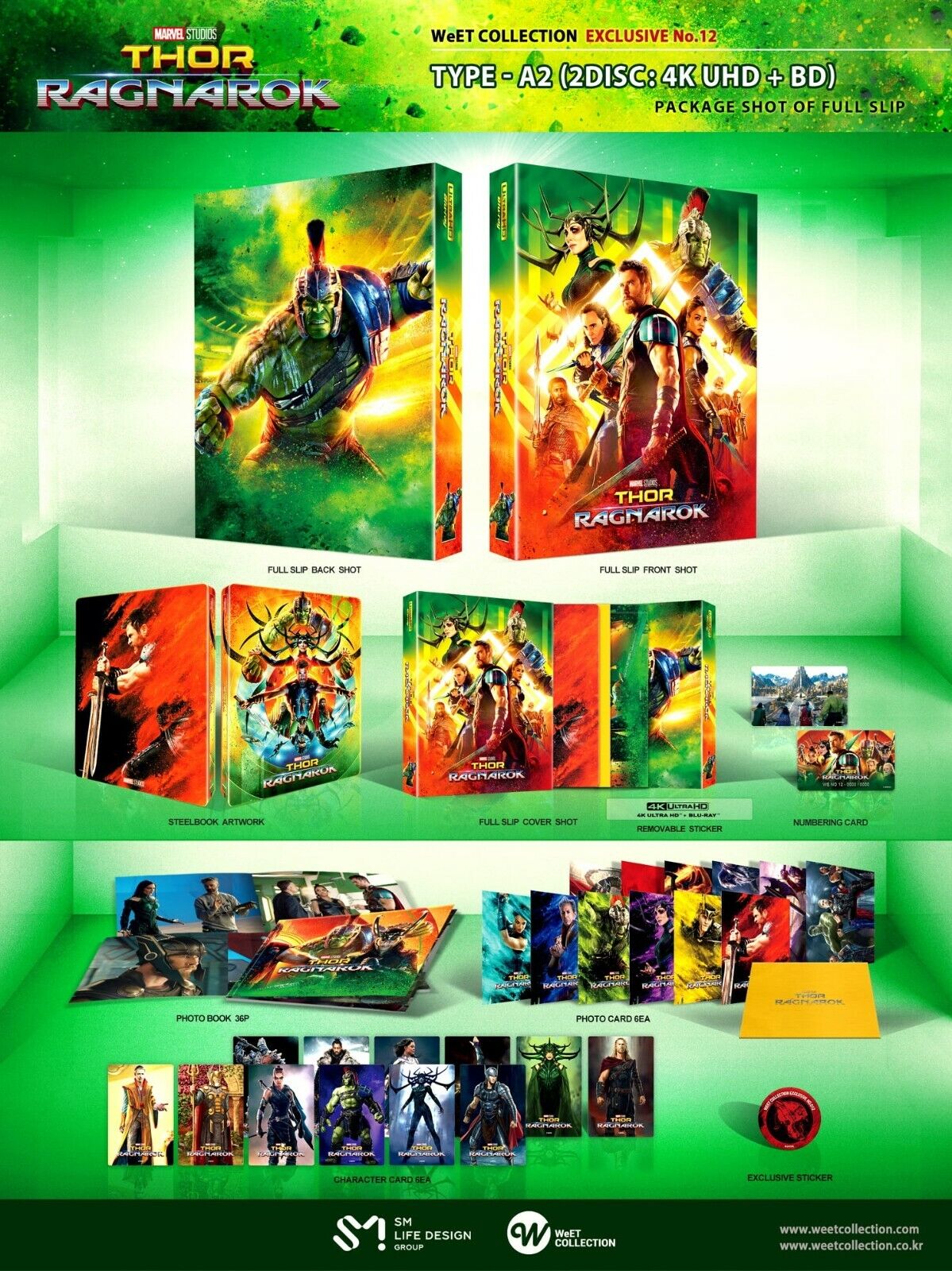 Thor: Ragnarok 4K+3D+2D Blu-ray Steelbook WeET Collection Exclusive #1