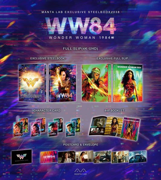 Wonder Woman 1984 4K Blu-ray Steelbook Manta Lab Exclusive ME#38 Full Slip