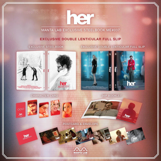 HER Blu-ray Steelbook Manta Lab Exclusive ME#37 Double Lenticular Full Slip